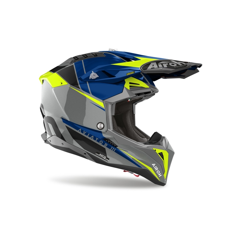 Motocross kaciga Airoh Aviator 3.0 Push plava
