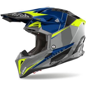 Motocross kaciga Airoh Aviator 3.0 Push plava