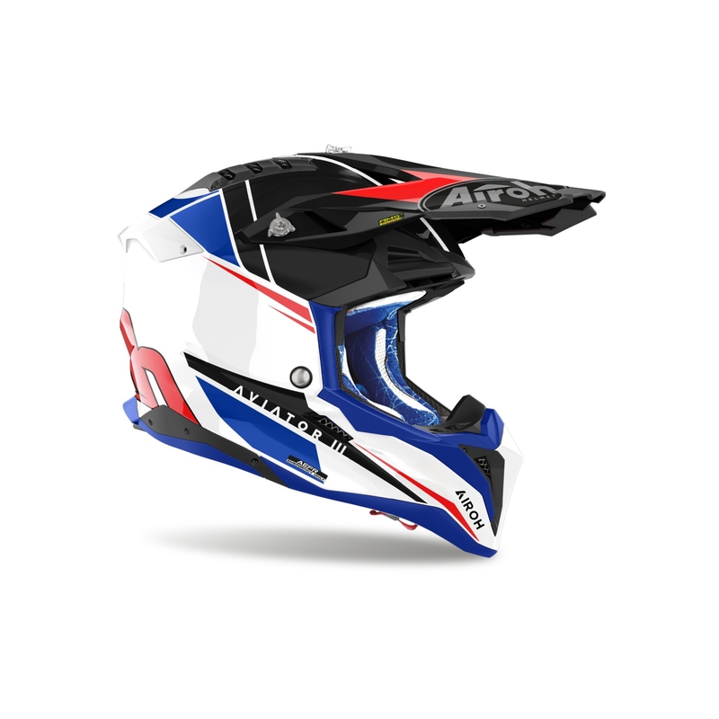 Motocross kaciga Airoh Aviator 3.0 Push plavo-crvena