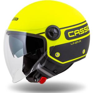 Otvorena motociklistička kaciga Cassida Handy Plus Linear fluo žuto-crna