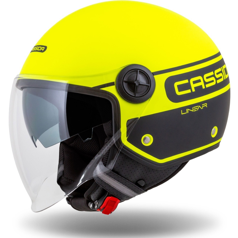 Otvorena motociklistička kaciga Cassida Handy Plus Linear fluo žuto-crna