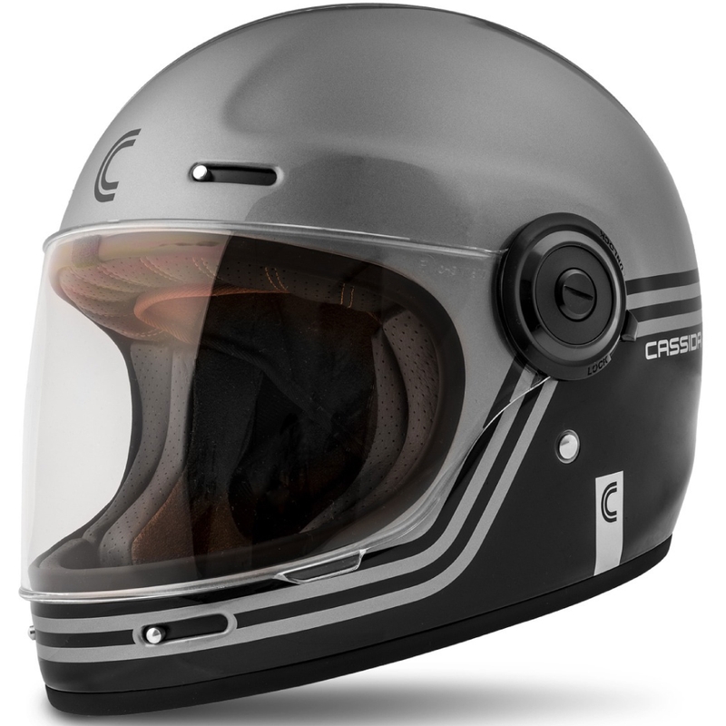 Integralna motociklistička kaciga Cassida Fiber Super Hooligan crno-siva