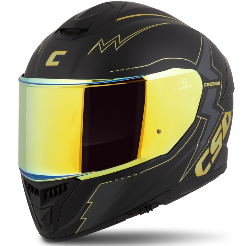Integralna moto kaciga Cassida Integral GT 2.1 Flash crno-zlatno-siva