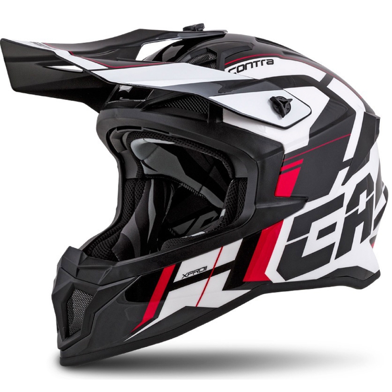 Cassida Cross Pro II Contra motokros kaciga bijelo-crveno-crna