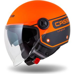 Otvorena motociklistička kaciga Cassida Handy Plus Linear narančasto-crna