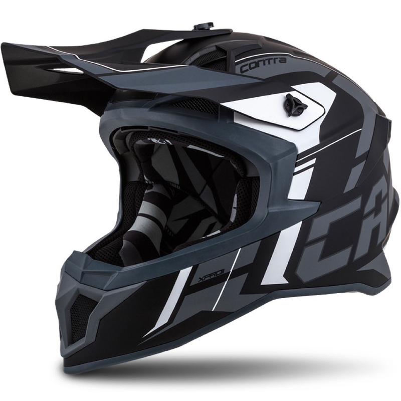 Cassida Cross Pro II Contra motokros kaciga crno-sivo-bijela