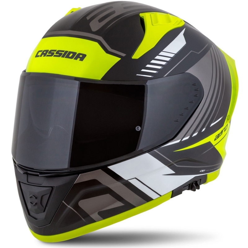 Cassida Aero Drome integralna motoristička kaciga crno-fluo žuto-bijelo-siva