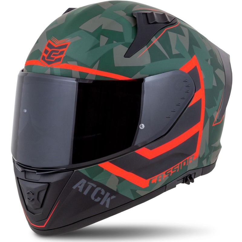 Integralna motociklistička kaciga Cassida Aero ATCK camo zelena-crna-siva-narančasta