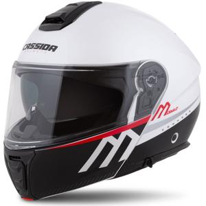 Cassida Modulo 2.1 Compass Flip Up motociklistička kaciga biserno bijela-crna-crvena-srebrna