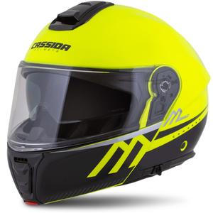 Motociklistička kaciga na preklop Cassida Modulo 2.1 Compass fluo žuto-crna-srebrna-crvena