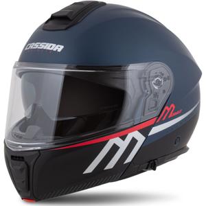 Motociklistička kaciga na preklop Cassida Modulo 2.1 Compass mat plava biserno-crno-crvena