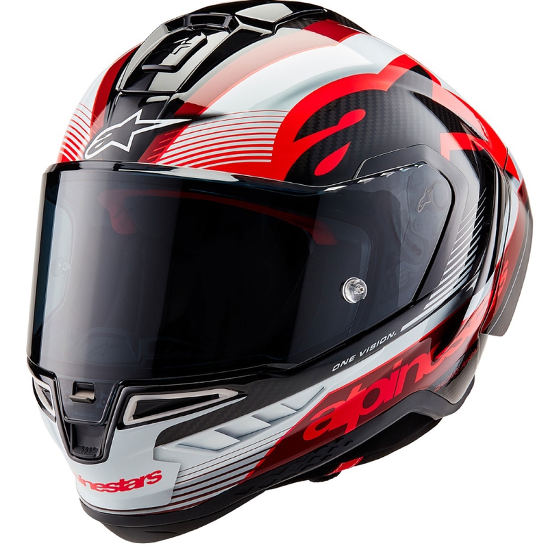Integralna motociklistička kaciga Alpinestars Supertech R-10 Team karbonska crveno-bijela