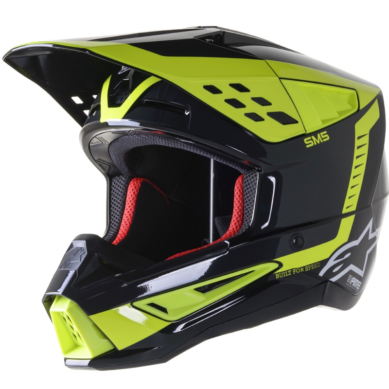 Alpinestars S-M5 Beam motocross kaciga crna-antracit-fluo žuta sjajna