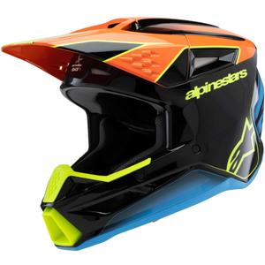 Alpinestars S-M3 FRAY dječja motocross kaciga crna-fluo narančasta-fluo žuta-tirkizna 2025