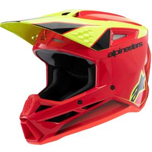 Alpinestars S-M3 FRAY dječja motocross kaciga crveno-fluo žuto-crna 2025