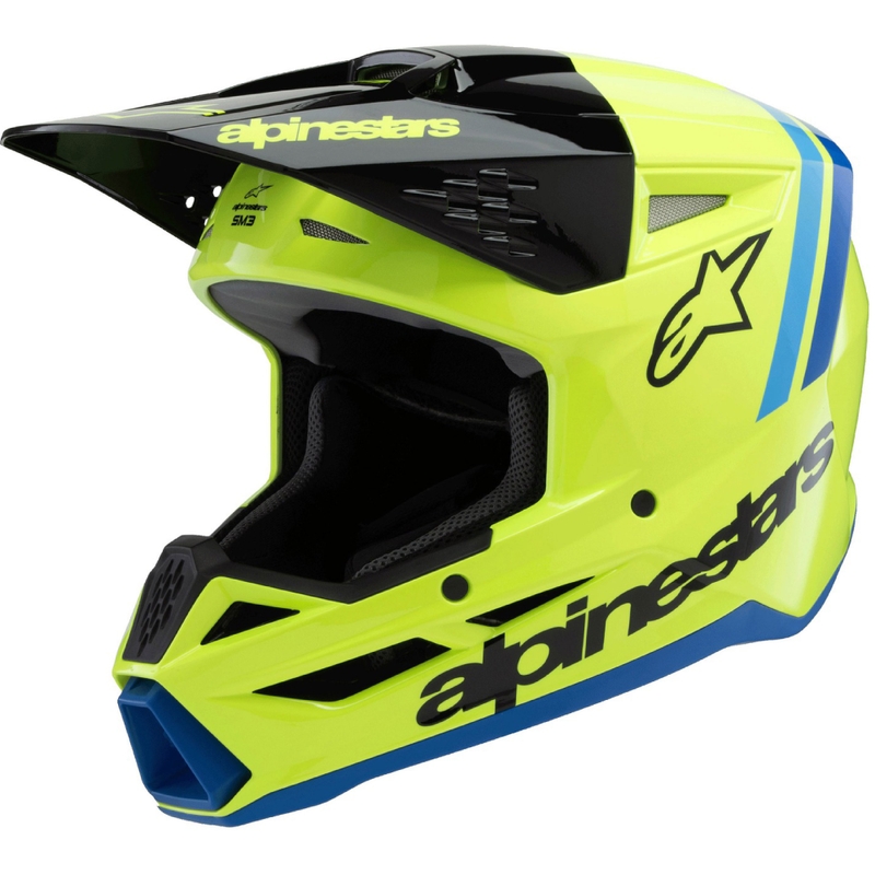Alpinestars S-M3 RADIUM dječja motocross kaciga fluo žuto-crno-plava