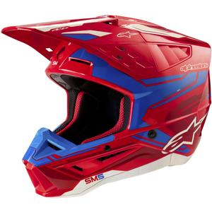 Motocross kaciga Alpinestars S-M5 Action 2 fluo crveno-plava