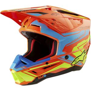 Motocross kaciga Alpinestars S-M5 Action 2 fluo narančasta-svijetlo plava-fluo žuta