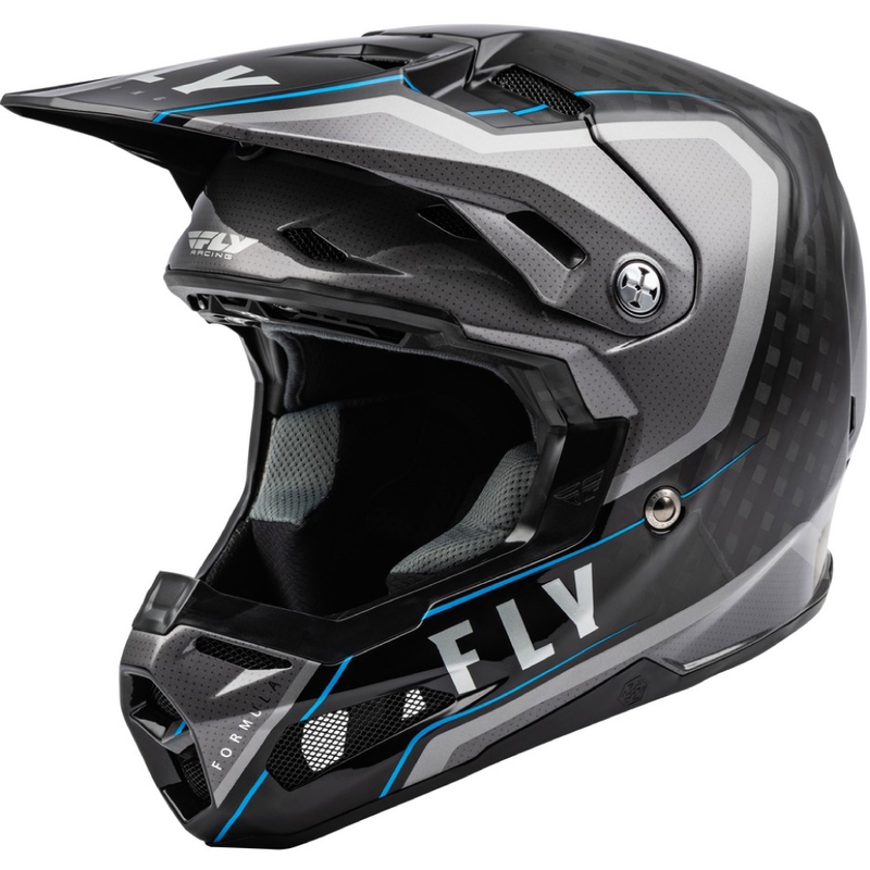 Motocross kaciga FLY Racing Formula Axon crno-sivo-plava