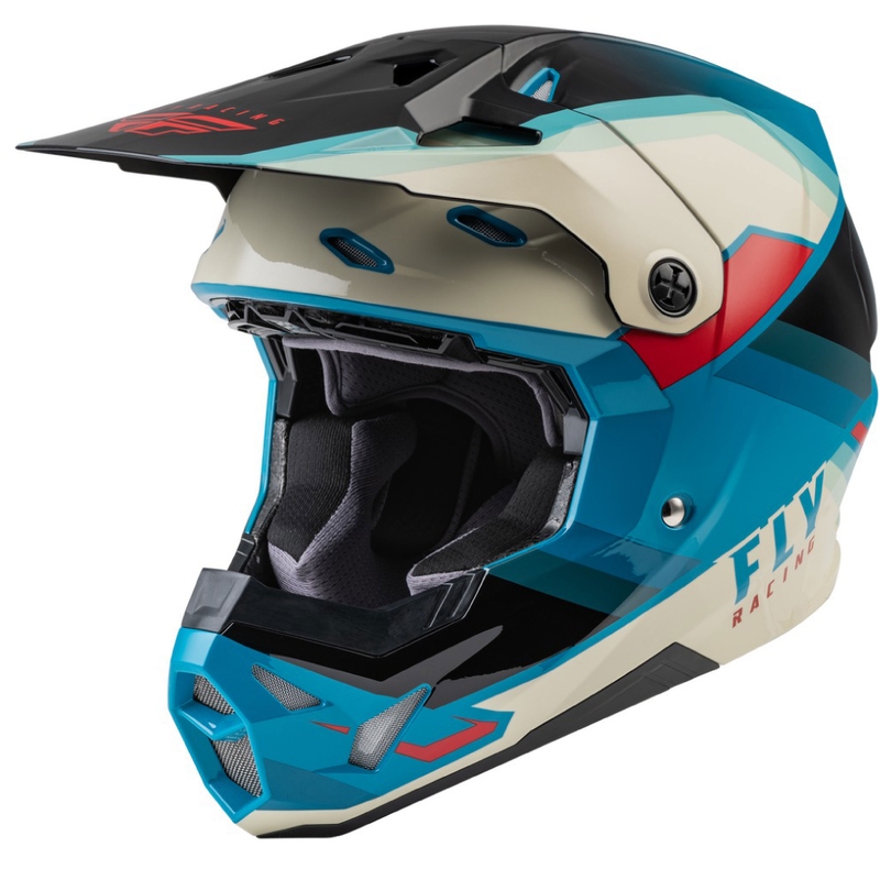Motocross kaciga FLY Racing Formula CP crno-sivo-tirkizna