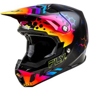 Motocross kaciga FLY Racing Formula CC Tektonic crno-žuto-roza