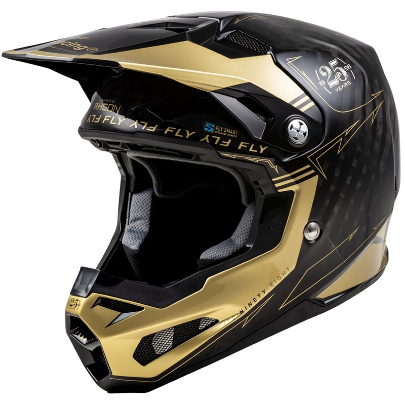 Motocross kaciga FLY Racing Formula S Carbon crno-zlatna