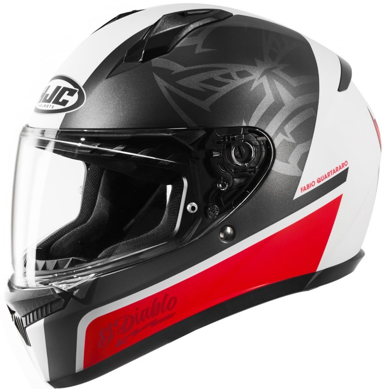 HJC C10 Fabio Quartararo 20 MC1SF motociklistička kaciga s punim licem crno-bijelo-crvena