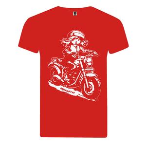 MotoZem majica za djevojčice - Biker crvena