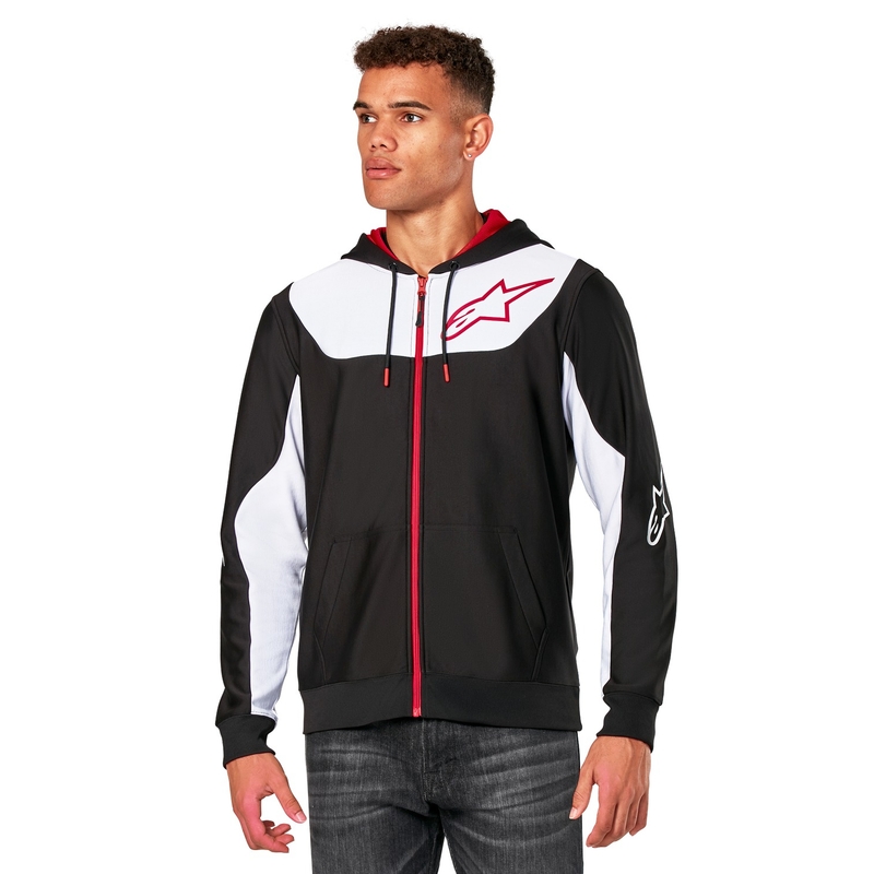 Alpinestars Sessions 3 Hoodie crno-bijelo-crvena