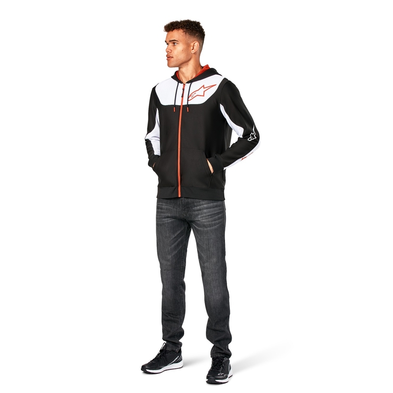 Alpinestars Sessions 3 Hoodie crno-bijelo-crvena
