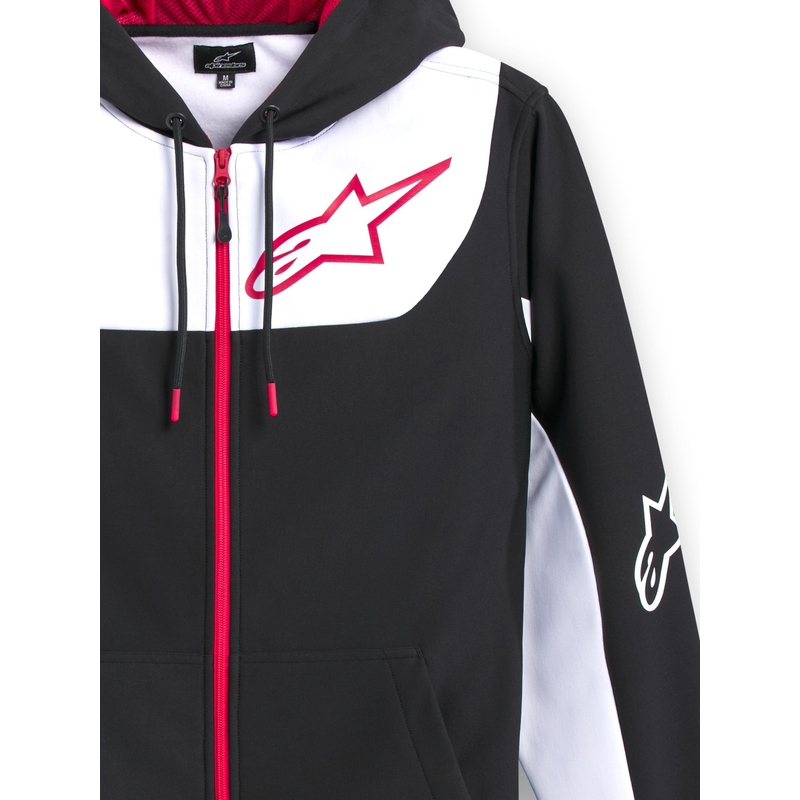 Alpinestars Sessions 3 Hoodie crno-bijelo-crvena