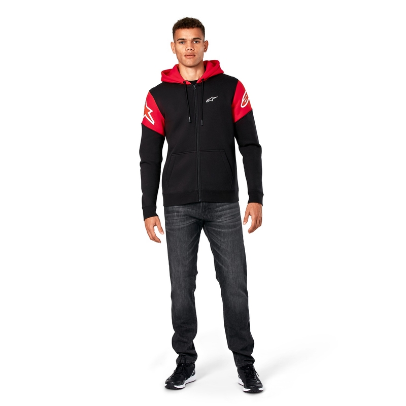 Alpinestars Velocity Hoodie crno-crvena