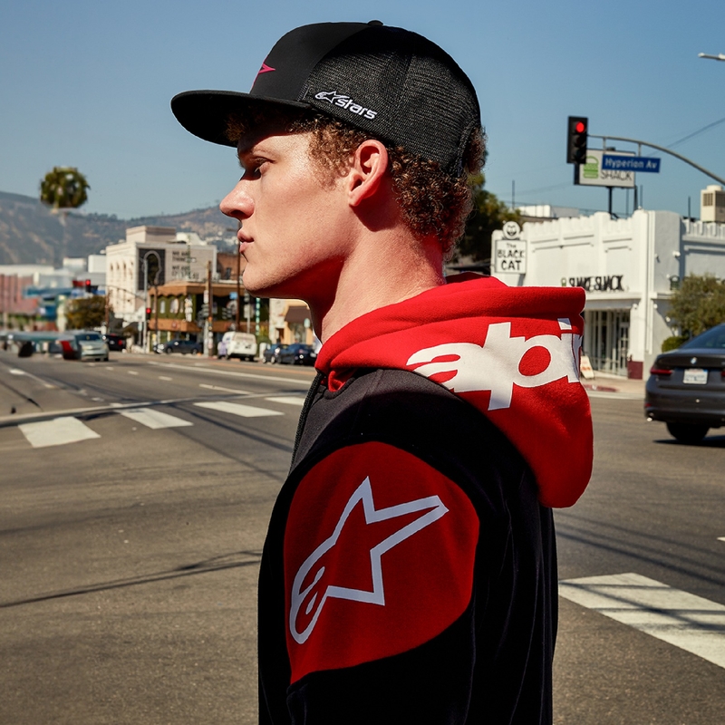 Alpinestars Velocity Hoodie crno-crvena