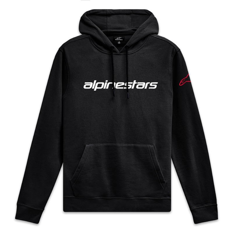 Alpinestars Wordmark Hoodie 3 crno-bijelo-crveno