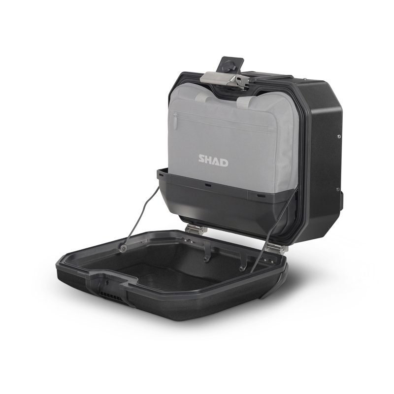 Kompletní sada bočních černých hliníkových kufrů SHAD TERRA BLACK 36L/36L , včetně montážní sady SHAD DUCATI MULTISTRADA 950 / 1200 / 1260