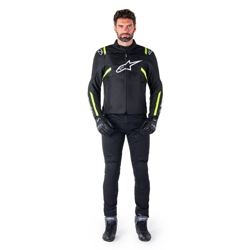 Alpinestars T-SPS 2 Vodootporna motociklistička jakna crno-bijela-fluo žuta
