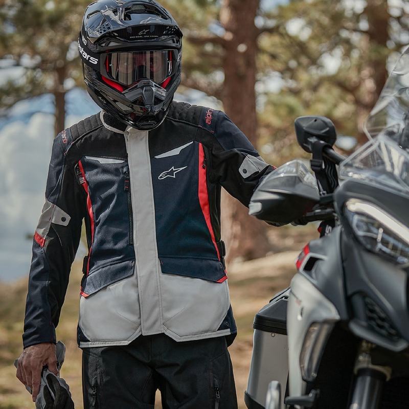 Alpinestars ST-1 Vodootporna motociklistička jakna tamno plava-crno-crvena