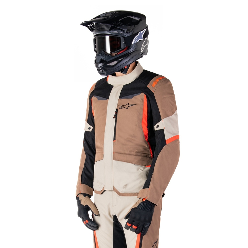Alpinestars ST-1 Vodootporna motociklistička jakna kaki-pješčano-crna-fluo crvena