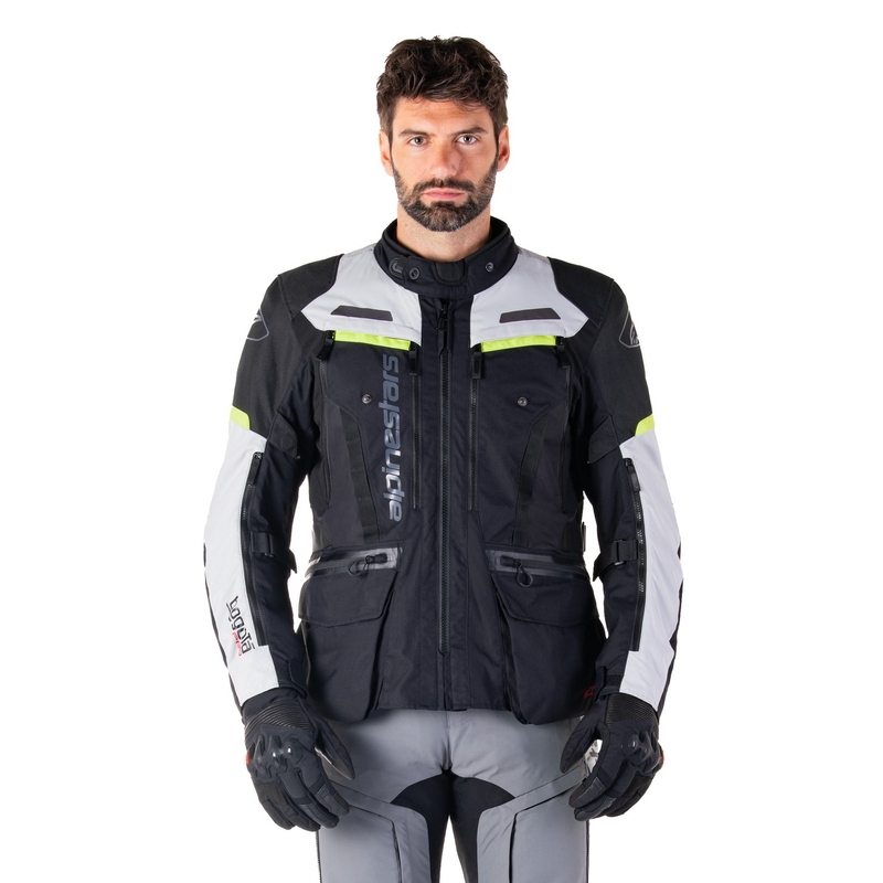 Alpinestars Bogota PRO Drystar motociklistička jakna crno-siva-fluo žuta