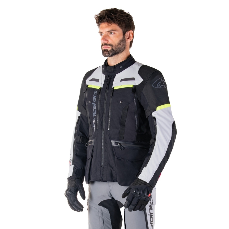 Alpinestars Bogota PRO Drystar motociklistička jakna crno-siva-fluo žuta