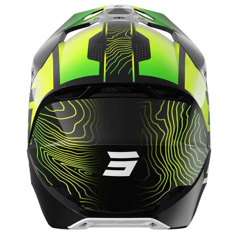 Motocross kaciga Shot Furious Apex fluo žuto-crna