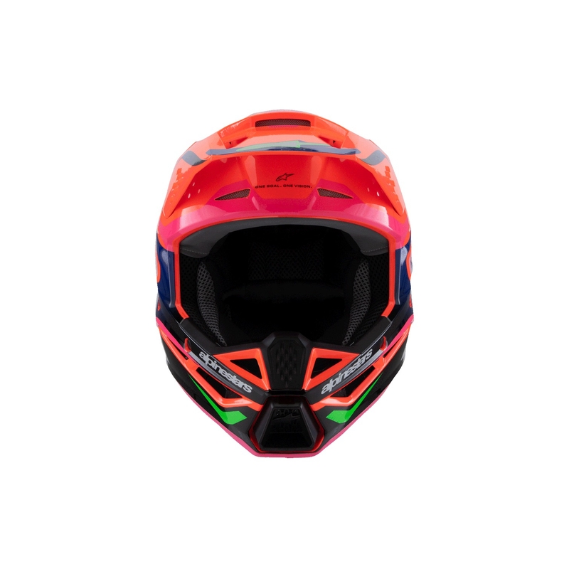 Dječja kaciga za motocross Alpinestars S-M3 HAIDEN DEEGAN fluo narančasta-ljubičasta-roza-zelena
