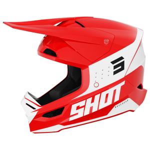 Motocross kaciga Shot Furious League crveno-bijela