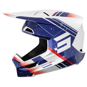 Motocross kaciga Shot Furious Mirage plavo-crvena