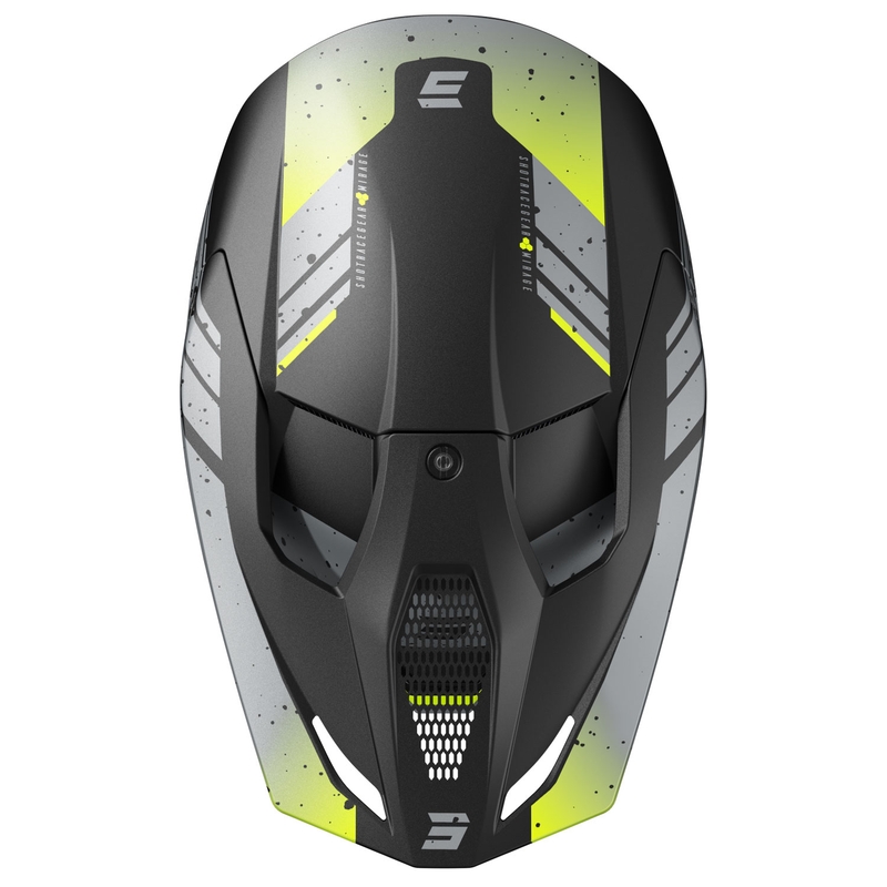Motocross kaciga Shot Furious Mirage sivo-fluo žuta