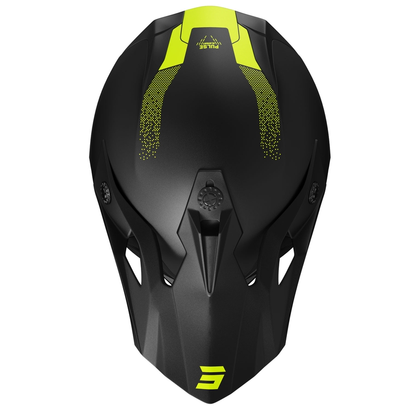 Motocross kaciga Shot Pulse Element mat fluo žuta