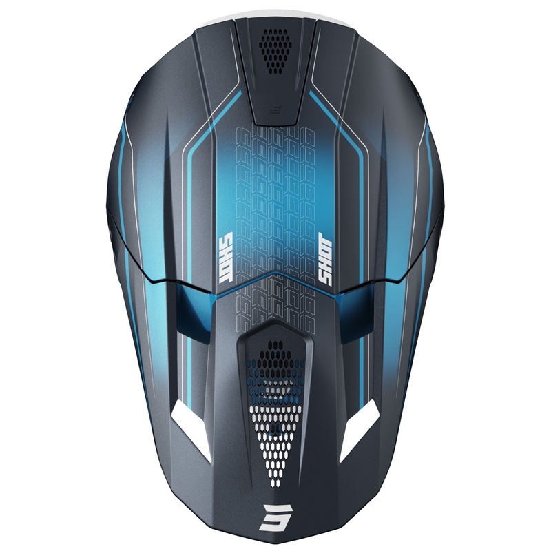 Motocross kaciga Shot Lite Challenger mat plava