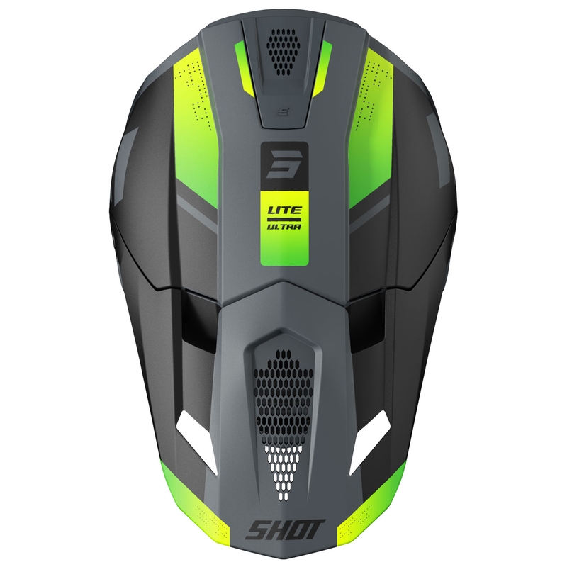 Motocross kaciga Shot Lite Ultra mat fluo žuta