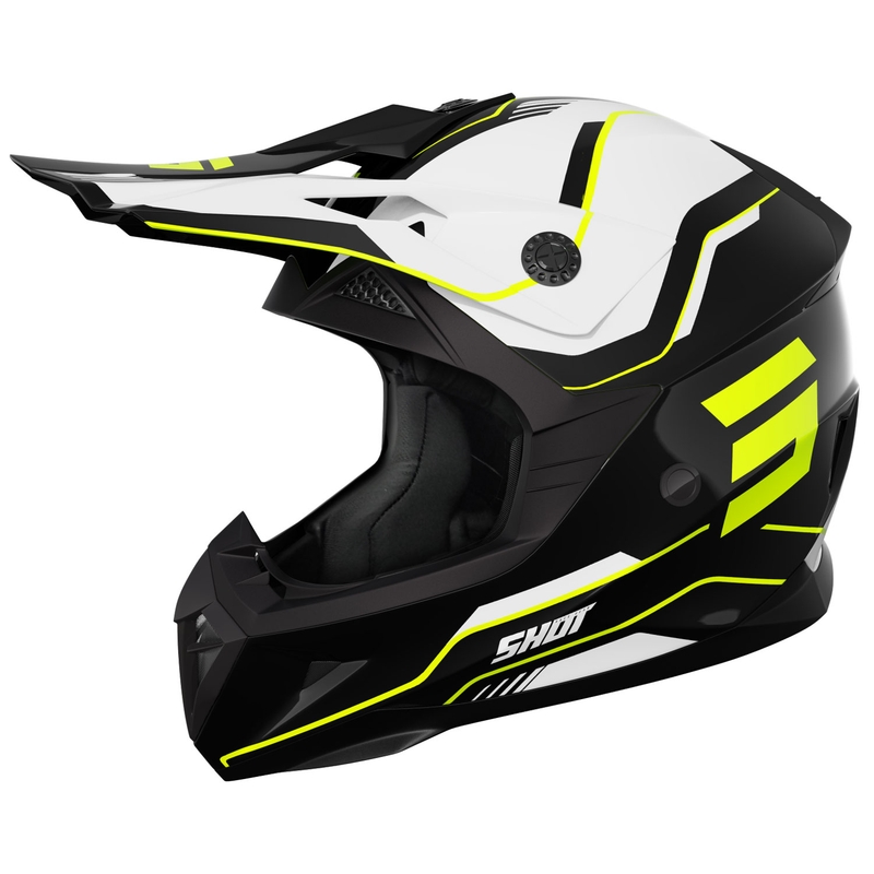 Motocross kaciga Shot Pulse Lines crno-fluo žuta