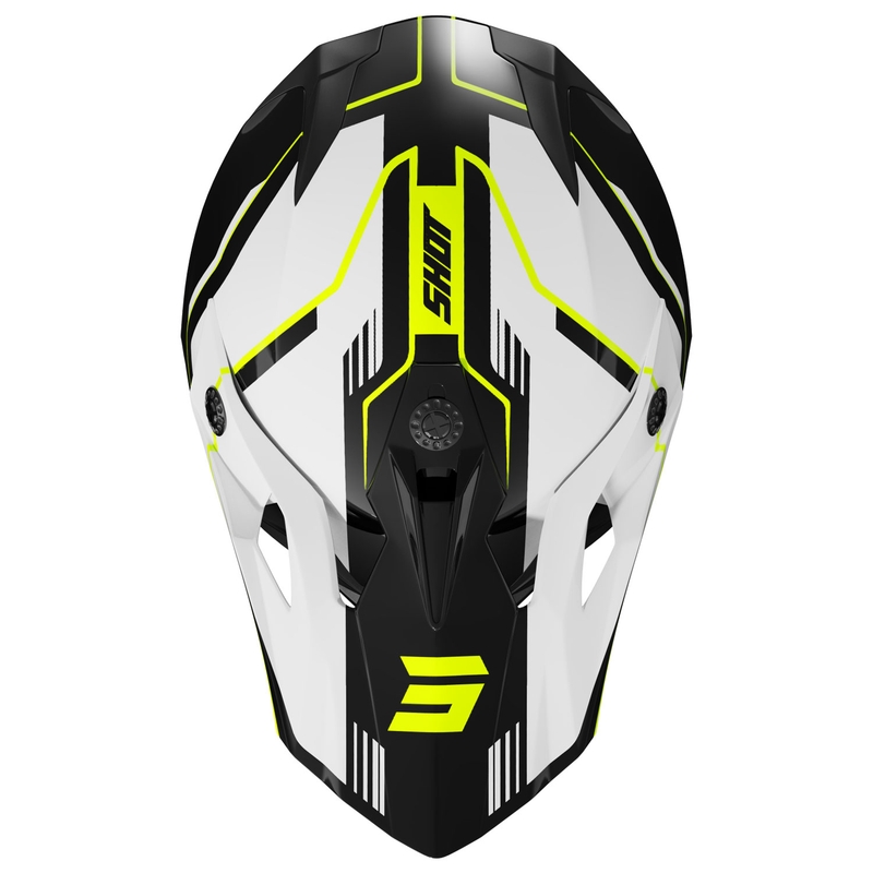 Motocross kaciga Shot Pulse Lines crno-fluo žuta